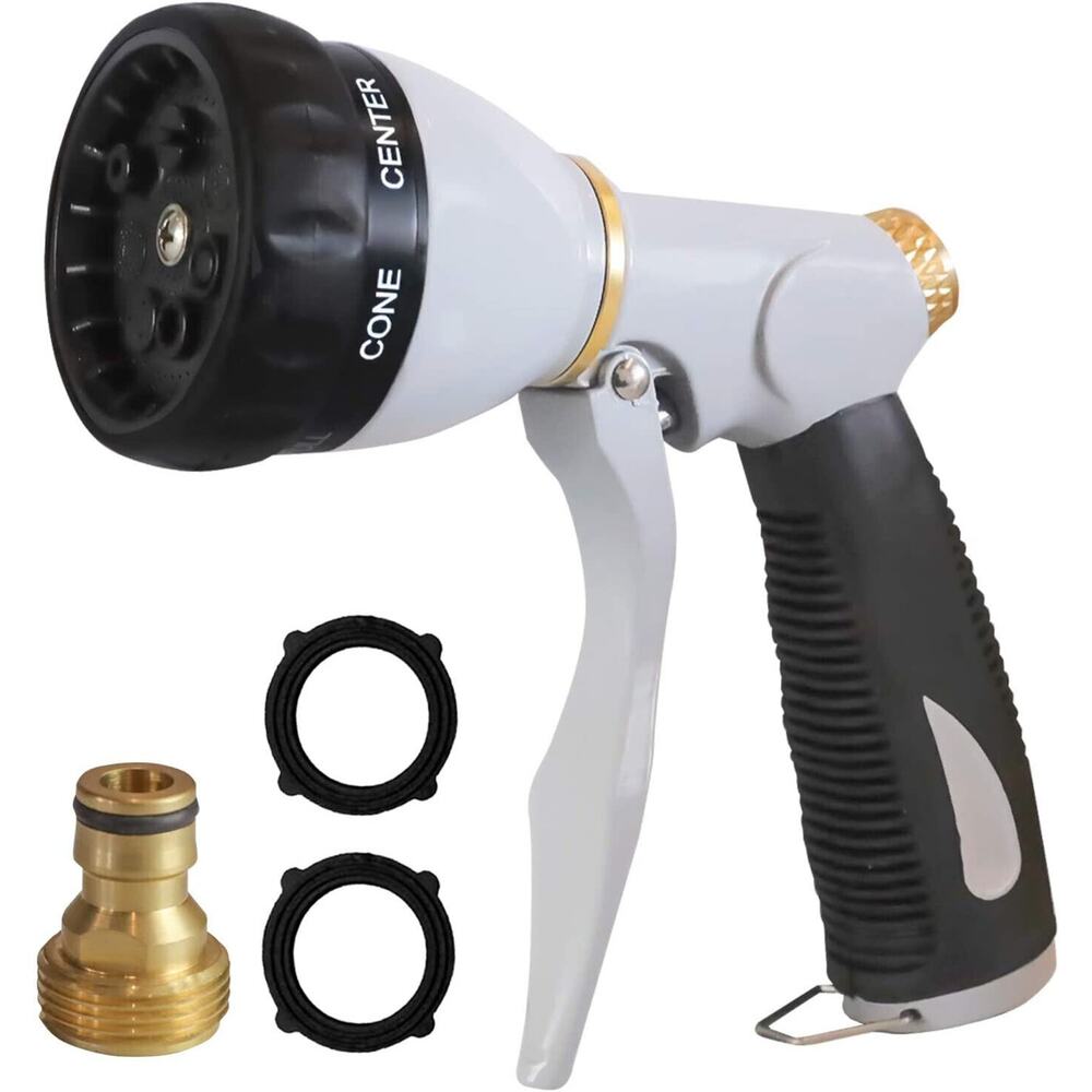 Hose Nozzle Heavy Duty Metal Water Hose Sprayer for Garden 7 Spray Patterns